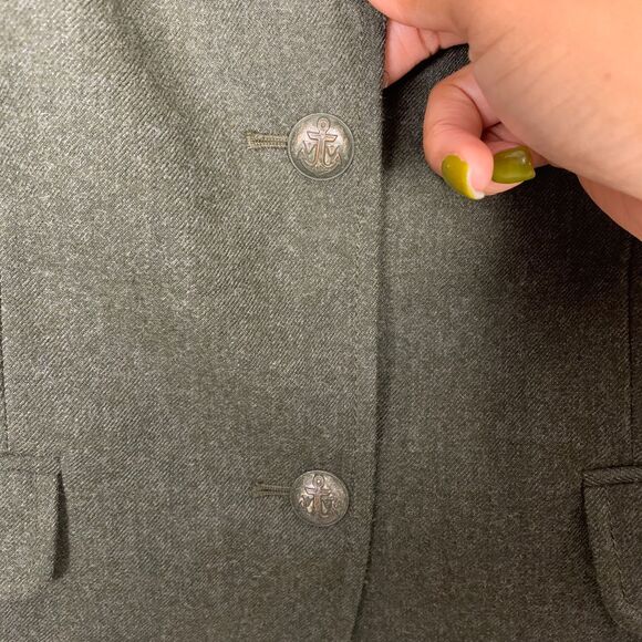 Vineyard Vines Women's Blazer Collegiate Wool Lined Jacket Size 6 Dark Green - Picture 7 of 8